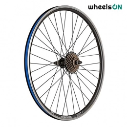 wheelsON Spares 26 inch Rear Wheel + 7 spd Shimano Freewheel Hybrid / Mountain Bike Black 36H