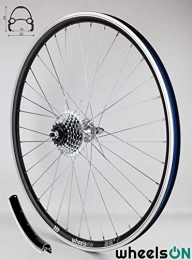 wheelsON Mountain Bike Wheel 26 inch Rear Wheel + 7 speed SunRace Freewheel Hybrid / Mountain Bike Black / Silver Spokes 36H