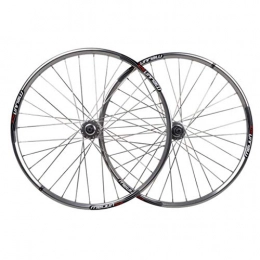 Bike Wheel Spares 26 Inches Mountain Wheel Set Bicycle Disc Brake Wheel Set Front Wheel Rear Wheel Polished Silver Flat Spokes