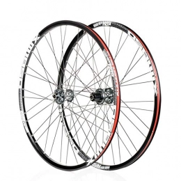 LHLCG Spares 26" Mountain Bike Wheel Ultra Light 72 Ring Quick Release 4 Palin Aluminum Alloy Wheels, black / gray