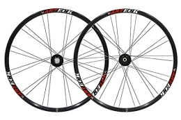 Generic Mountain Bike Wheel 26" Mountain Bike Wheelset Disc Brake Bicycle Rim MTB Quick Release Wheels QR 24 / 28H Hub For 7 / 8 / 9 / 10 Speed Cassette 2123g (Color : Red, Size : 26in) (Black 26in)