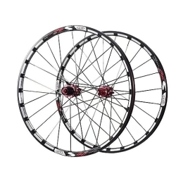 ZFF Mountain Bike Wheel 27.5 / 29 Inch MTB Wheelset Quick Release Disc Brake Mountain Bike Wheels Aluminum Alloy Double Wall Fit 8 / 9 / 10 / 11 Speed Cassette 24 Holes (Color : Red, Size : 29'')