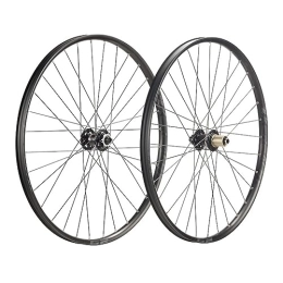 ZFF Mountain Bike Wheel 27.5 29inch MTB Wheelset Disc Brake Thru Axle Mountain Bike Wheel Front 2 Rear 5 Bearings Aluminum Alloy Double Wall Rim 8 / 9 / 10 / 11 Speed Cassette 32 Holes (Color : Svart, Size : 29'')