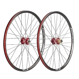 OMDHATU Mountain Bike Wheel 27.5 Inch Mountain Bike Wheelset Disc Brake Sealed Bearing Support 7-8-9-10-11-12 Speed Cassette Quick Release Wheel Set Front / Rear Wheels 28H (Color : Red 1, Size : 27.5inch)