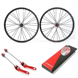 CHUDAN Mountain Bike Wheel 27.5 Inch Mountain Bike Wheelset, Ultralight Carbon Fiber Bicycle Wheels Fast Release Disc Brake Hybrid 28H Suitable for 8-9-10-11 Speed Cassette Case, 26in