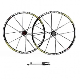 VTDOUQ Spares 27.5 Mountain bike wheels, double-walled MTB rim Quick release V-Brake Bicycle wheel set Hybrid 24-hole disc 8 9 10 speed