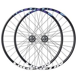 Generic Mountain Bike Wheel 27.5'' Wheelset Mountain Bike Disc Brake MTB Wheelset Quick Release Front Rear Wheels Bicycle Rim 32H Hub For 7 / 8 / 9 / 10 Speed Cassette 2800g (Color : Green, Size : 27.5'') (Blue 27.5)