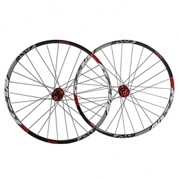 MGRH Mountain Bike Wheel 29" Mountain Bike Wheelset, MTB Aluminum Alloy Rim Front 2 Rear 5 Bearings 28H QR / THR Disc Brake Compatible 7-11 Speed MTB Wheelset red