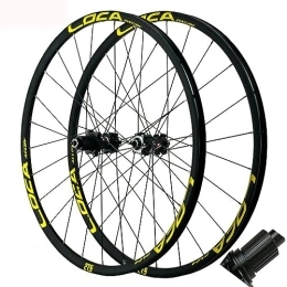 OMDHATU Mountain Bike Wheel 29" Mountain Bike Wheelset Ultra-light Rims Made Of Aluminum Disc Brake Sealed Bearing Hubs Support 12 Speed Cassette QR Wheel Set (Color : Gold)