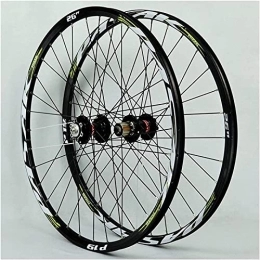 AWJ Mountain Bike Wheel 32H Bicycle Wheel Set, 26 / 27.5 / 29 Aluminum Alloy MTB Front Rear Wheel Double Wall Disc Brake 7-11 Speed QR Axles Bicycle Accessory Wheel