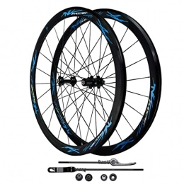 VPPV Spares 700C Road Bike Wheelset V Brake Mountain Bike Front + Rear Wheel Cyclocross Road V / C Brake 45# Spokes 7 / 8 / 9 / 10 / 11 / 12 Speed 40MM Clincher Wheel (Size : 700C)