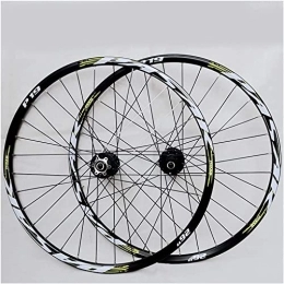 Amdieu Mountain Bike Wheel Amdieu Wheelset 26 27.5 29in MTB Bicycle Wheelset, 32 Hole Alloy Rim Front 2 Rear 4 Palin Bearing Quick Release Disc Brake 7 / 8 / 9 / 10 / 11 Speed road Wheel (Color : Green, Size : 29inch)