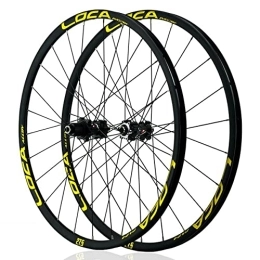 Asiacreate Mountain Bike Wheel Asiacreate 26 / 27.5 / 29 Inch Mountain Bike Wheelset Disc Brake Quick Release 32H Rim Bicycle Wheel Sealed Bearing 12 Speed Cassette Front Rear Wheel (Color : Gold, Size : 26'')