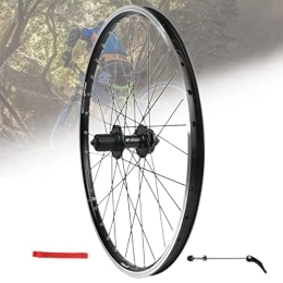 Asiacreate Spares Asiacreate Mountain Bike Wheelset 24'' MTB Rim Quick Release Disc / V-Brake Hub 32 Spokes Wheels Fit 7 8 9 10 Speed Cassette (Color : 24in, Size : Rear wheel)