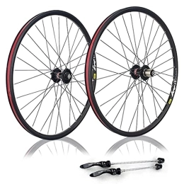 Asiacreate Mountain Bike Wheel Asiacreate MTB Wheelset 26 / 27.5 / 29 Inch Disc Brake QR Sealed Bearing Hubs 32 H Mountain Bike Rims 7 8 9 10 Speed Cassette Bicycle Front Rear Wheel (Color : Black, Size : 29'')