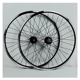 Asiacreate Mountain Bike Wheel Asiacreate MTB Wheelset 26 / 27.5 / 29 Inch Disc / Rim Brake Mountain Bike Front Rear Wheel 32 Spoke QR Sealed Bearing Hubs Fit 8 9 10 11 12 Speed Cassette (Color : Black, Size : 26inch)