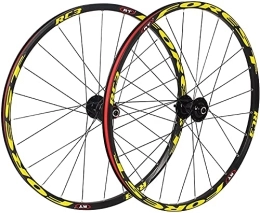 Auoiuoy Spares Auoiuoy MTB Wheelset 26 27.5 29in MTB Wheelset Disc Brake MTB Front And Rear Wheel Quick Release 7 8 9 10 11 Speed 27.5 Inch(Size:27.5inch, Color:gold)