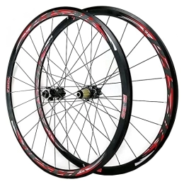 AWJ Spares AWJ 700C Road Mountain Bike Wheel Set, Double Wall Front Rear Wheel Cyclocross QR Disc Brake V / C Brake 7-12 Speed Flywheels Wheel