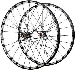 InLiMa Mountain Bike Wheel Bicycle Front And Rear Wheels 26 / 27.5 Inch Mountain Bike Wheel Set Carbon Fiber Hub Disc Brake Quick Release 9 1011 Speed (Color : Schwarz, Size : 27.5inch)
