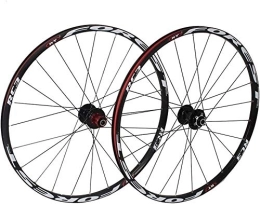 CHJBD Mountain Bike Wheel Bicycle Wheel Bike Wheel 26 / 27.5In Double Walled Aluminum Alloy Mountain Bike Wheels V-Brake Disc Rim Brake Sealed Bearings 8 / 9 / 10 Speed Cassette (Color : 26in)