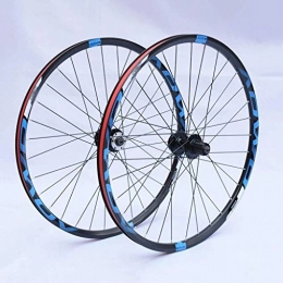 CWYP-MS Spares Bicycle Wheel Set 26" / 27.5" / 29" For Mountain Bike Double Wall Rims Disc Brake 8-10 Speed Card Hub Quick Release 32H (Color : Blue, Size : 29in)