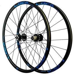 CTRIS Spares Bicycle Wheelset 26 / 27.5 / 29 In Bike Wheelset, Double Wall MTB Rim 4 Peilin Bearing Quick Release Disc Brake Mountain Cycling Wheels (Color : Balck blue, Size : 29in)
