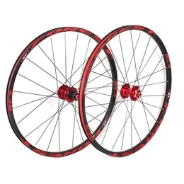 CTRIS Mountain Bike Wheel Bicycle Wheelset 26 27.5 Inch Bike Front Rear Wheel MTB Wheelset Disc Brake Bicycle Double Wall Alloy Rim QR Palin Bearing 8 9 10 11 Speed 24H (Color : A, Size : 27.5in)