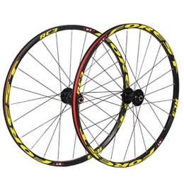 CTRIS Spares Bicycle Wheelset 26" / 27.5" Inch Mountain Bike Wheelset Disc Brake Bicycle Double Wall Alloy Rim MTB QR 7 8 9 10 11Speed Front 2 Rear 5 Palin 24H (Color : E, Size : 26in)