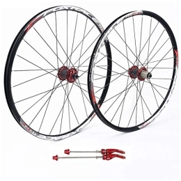 WRNM Spares Bicycle Wheelset 26 27.5 Inch Mountain Bike Wheelset, Double Wall Aluminum Alloy MTB Bicycle 24 Hole Disc Brake Hybrid Disc 8 9 10 Speed (Size : 27.5inch)