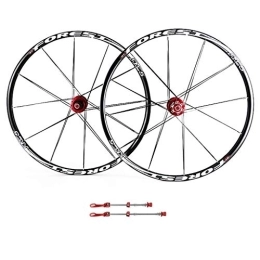 WRNM Spares Bicycle Wheelset 26 27.5 Inch MTB Bike Wheelset, Aluminum Alloy Double Wall Hybrid / Mountain Cycling Disc Brake 24 Hole 8 9 10 Speed 100mm (Color : A, Size : 26inch)