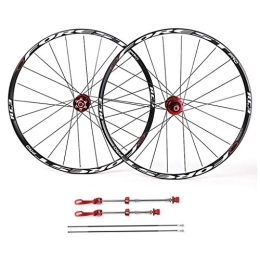 WRNM Spares Bicycle Wheelset 26" 27.5" MTB Bicycle Wheel Double Wall Rim Disc Brake Sealed Bearings Hub Compatible 7 8 9 10 11 Speed Freewheel (Color : A, Size : 26inch)