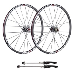 WRNM Spares Bicycle Wheelset 26" 27.5" Wheelset, MTB Bicycle Wheels Carbon Fiber Hub Aluminum Alloy Double Wall Rim - About 1820g (Color : B, Size : 26inch)