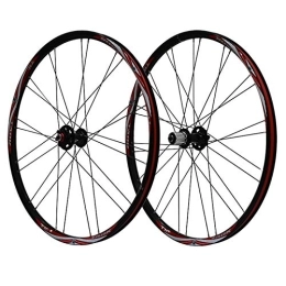 CTRIS Spares Bicycle Wheelset 26 Inch Mountain Bike Bicycle Wheels Double Wall Aluminum Alloy Disc Brake Cycling 24 / 28 Hole Rim 7 8 9 Speed Freewheel Set (Color : E)