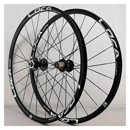 CTRIS Spares Bicycle Wheelset 26 Inch Mountain Bike Bicycle Wheels Double Wall Ultra-Light Alloy Rim Cassette Hub Sealed Bearing Disc Brake 6 Pawl QR 8-12 Speed 24H (Color : G)