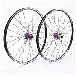 WRNM Spares Bicycle Wheelset 26 Mountain Bike Wheelset, Double Wall MTB Rim Quick Release Disc Brake Sealed Bearings Compatible 8 9 10 11 Speed 120 Rings 28H (Color : B, Size : 26inch)