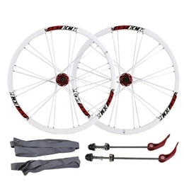 WRNM Spares Bicycle Wheelset 26inch Bikes Wheels, Double Wall MTB Rim Quick Release V-Brake Hybrid / Mountain Bike 24 Hole Disc 7 8 9 10 Speed (Color : C, Size : 26inch)