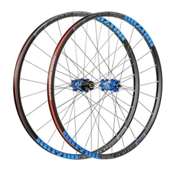 WRNM Mountain Bike Wheel Bicycle Wheelset 27.5" Mountain Bike Wheels, Double Wall MTB Quick Release V-Brake 24 Hole 8 / 9 / 10 / 11 Speed Only 1720g (Color : E, Size : 27.5inch)