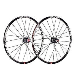 CTRIS Mountain Bike Wheel Bicycle Wheelset 29" Mountain MTB Bike Wheel Set Disc Brake Bicycle Wheel Double Wall Alloy Rim QR 7 8 9 10 11 Speed Front 2 Rear 5 Palin 24H (Color : Black)
