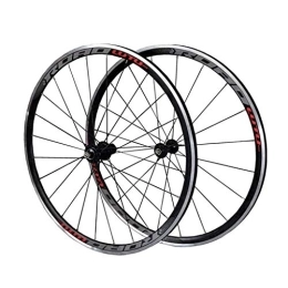 WRNM Spares Bicycle Wheelset 700c Bike Racing Wheelset, Double Wall MTB Rim V-Brake Quick Release 24 Hole Disc 7 8 9 10 Speed Only 1680g (Size : 700C)