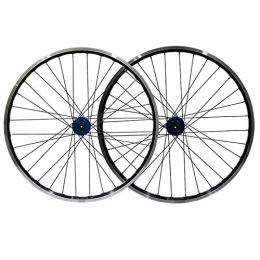 CTRIS Spares Bicycle Wheelset Bicycle Wheelset 26 Inch MTB Bike Wheels Double Wall Aluminum Alloy Disc / V-Brake Cycling Bicycle Wheels 32 Hole Rim QR 7 / 8 / 9 Speed (Color : B)
