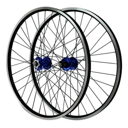 CTRIS Spares Bicycle Wheelset Bike Wheelset, 26 Inches Double Wall Rim Quick Release Disc Brake Mountain Bike V Brake Cycling Wheels (Color : Blue)