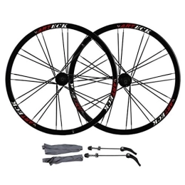 WRNM Mountain Bike Wheel Bicycle Wheelset Bike Wheelset, Double Wall 26 Inch MTB Rim Quick Release Disc Brake Mountain Cycling Wheels Hole Disc 7 8 9 10 Speed (Color : B, Size : 26inch)