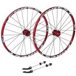 WRNM Spares Bicycle Wheelset Cycling Wheels 26, Bicycle Double Wall MTB Rim Quick Release V-Brake Hybrid / Hole Disc 7 8 9 10 Speed 135mm (Size : 26inch)