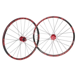 CTRIS Spares Bicycle Wheelset Mountain Bike Double Wall Wheelset 26" 27.5" Disc Brake Bicycle Wheel Alloy Rim MTB Sealed Bearing Quick Release 32 Hole Disc Brake 8 9 10 11 Speed (Color : Red, Size : 27.5in)