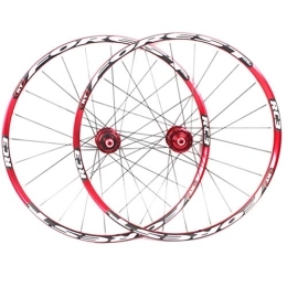 CTRIS Mountain Bike Wheel Bicycle Wheelset Mountain Bike Wheelset 26 / 27.5 Inch Double Wall Aluminum Alloy Disc Brake Cycling Bicycle Front 2 Rear 5 Palin 24 Hole Rim 8-11 Speed (Color : D, Size : 26in)