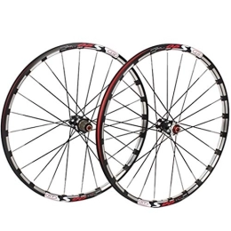 CTRIS Mountain Bike Wheel Bicycle Wheelset Mountain Bike Wheelset 26 27.5 Inch Double Wall MTB Rim Quick Release Disc Brake 6 Pawl 8 9 10 Speed With Straight Pull Hub 24 Holes (Color : A, Size : 26in)
