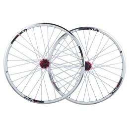 CTRIS Spares Bicycle Wheelset Mountain Bike Wheelset 26 Double Wall Alloy Rim MTB Wheel Set QR Cassette Hubs 32 Hole V / Disc Brake 7 8 9 10 Speed (Color : B)