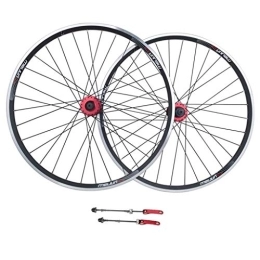WRNM Spares Bicycle Wheelset Mountain Bike Wheelset 26, Double Wall MTB Rim Quick Release V-Brake / Disc Brake Bicycle Hole Disc 8 9 10 Speed (Size : 26inch)