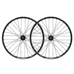 CTRIS Mountain Bike Wheel Bicycle Wheelset Mountain Bike Wheelset 26 Inch Double Wall Alloy Rim Tires 1.75-2.1" Disc Brake 7 8 9 Speed Quick Release Freewheel 32H (Color : B)