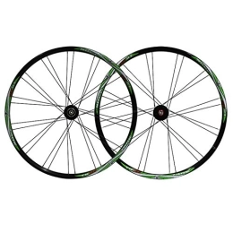 CTRIS Mountain Bike Wheel Bicycle Wheelset Mountain Bike Wheelset 26 Inch MTB Double Wall Aluminum Alloy Disc Brake Cycling Bicycle Wheels 7 8 9 Speed Quick Release 24 / 28H (Color : C)